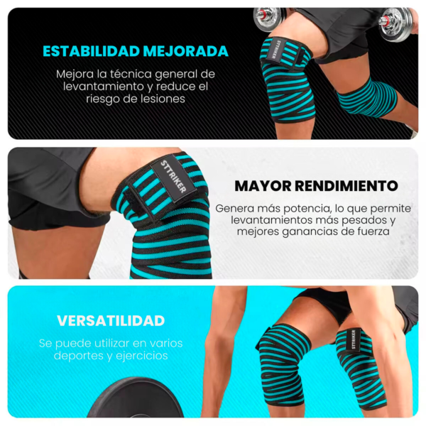 Bandas Rodilleras Gym Pesas Gimnasio - Imagen 6