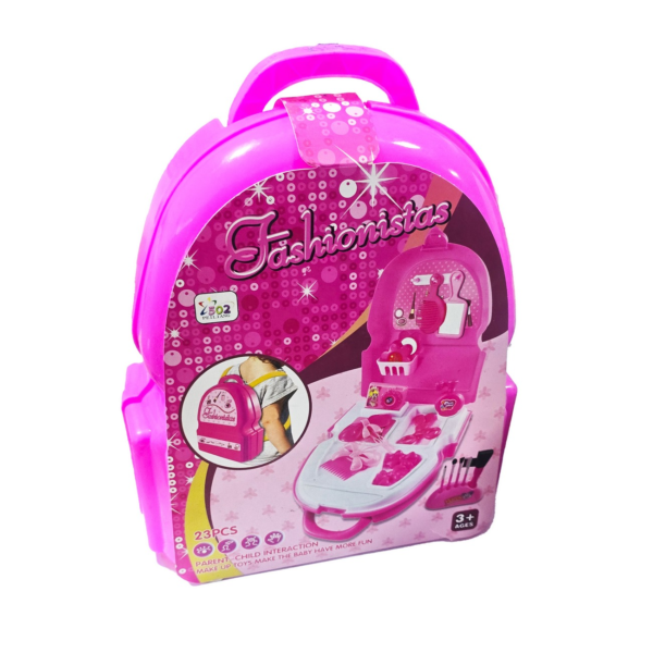 Set de Belleza en Maleta para Niñas - Juego de Estilista Infantil con 23 Accesorios Seguros y Divertidos - Imagen 2